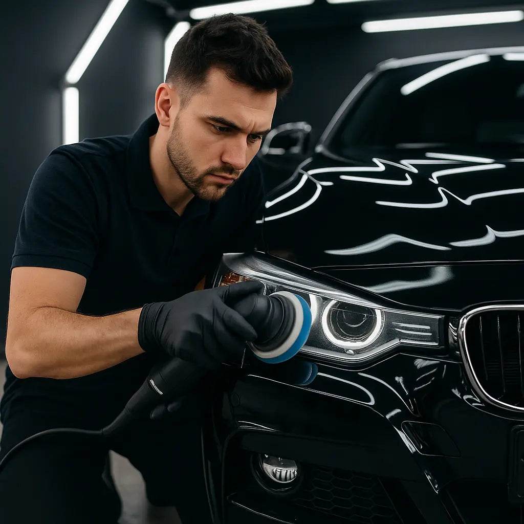 Професионално полиране на фарове в детайлинг студио в Бургас - Автокозметика от Detail 14
